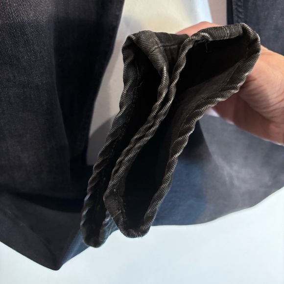 NUDIE Sz 31 x 30 Jeans Tilted Tor Black Grey Button Fly Slim Tilted Waistband - Picture 5 of 13